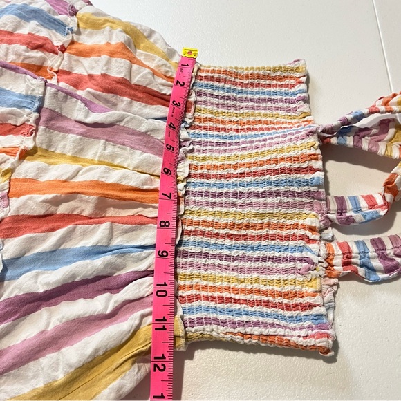 Roller Rabbit Striped Rainbow Ruffle Dress Girls Size 10Y - Picture 8 of 10